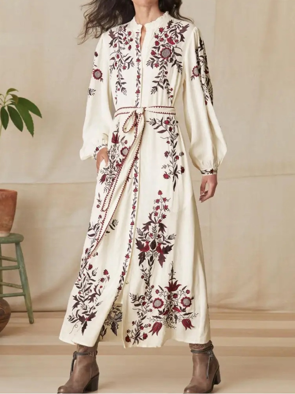 Sundance Jessa Mae embroidered maxi dress